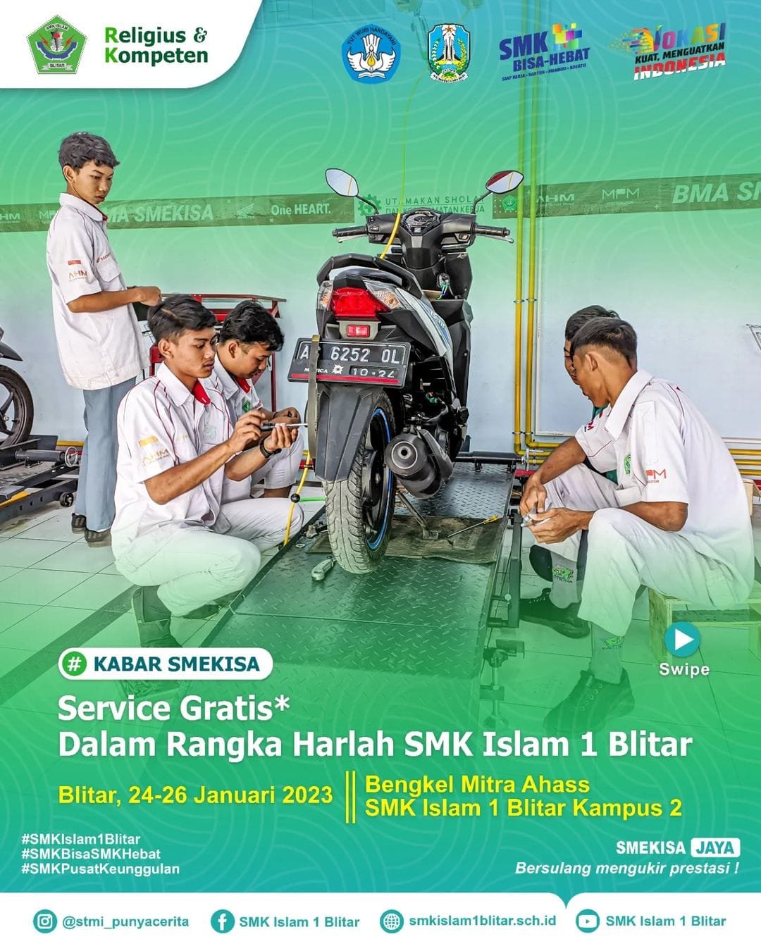SERVICE GRATIS SEPEDA MOTOR