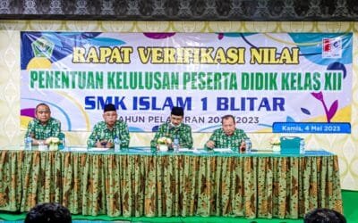 Potret Rapat Penentuan Kelulusan Peserta Didik Kelas XII Dalam Saat Verifikasi Nilai
