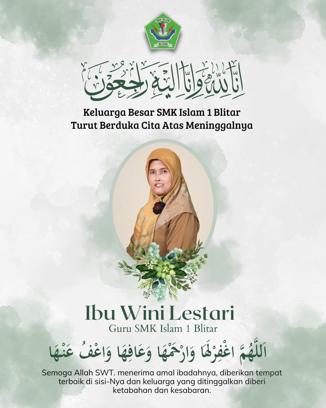 Berita Duka Cita: Meninggalnya Ibu Guru Wini Lestari, Pendidikan SMK Islam 1 Blitar Kehilangan Sosok Inspiratif