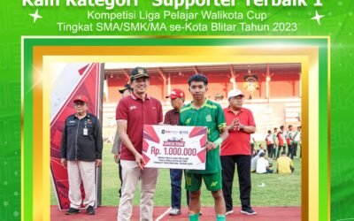 Tim Supporter SMK Islam 1 Blitar Raih Kategori “Supporter Terbaik 1” dalam Kompetisi Liga Pelajar Walikota Cup 2023