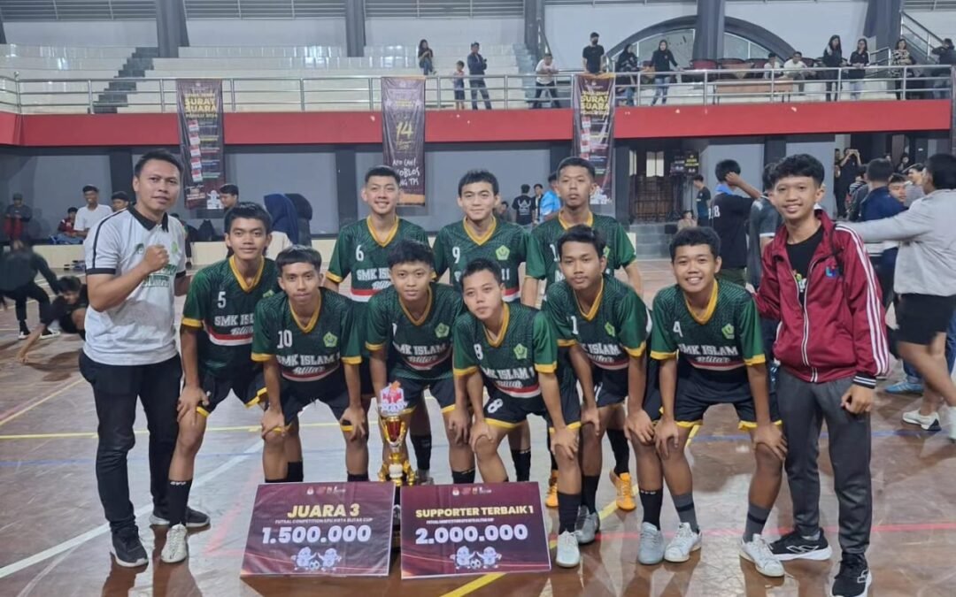 SMK Islam 1 Blitar Sabet Juara 3 dan Gelar Best Supporter dalam Futsal Competition KPU Kota Blitar Cup