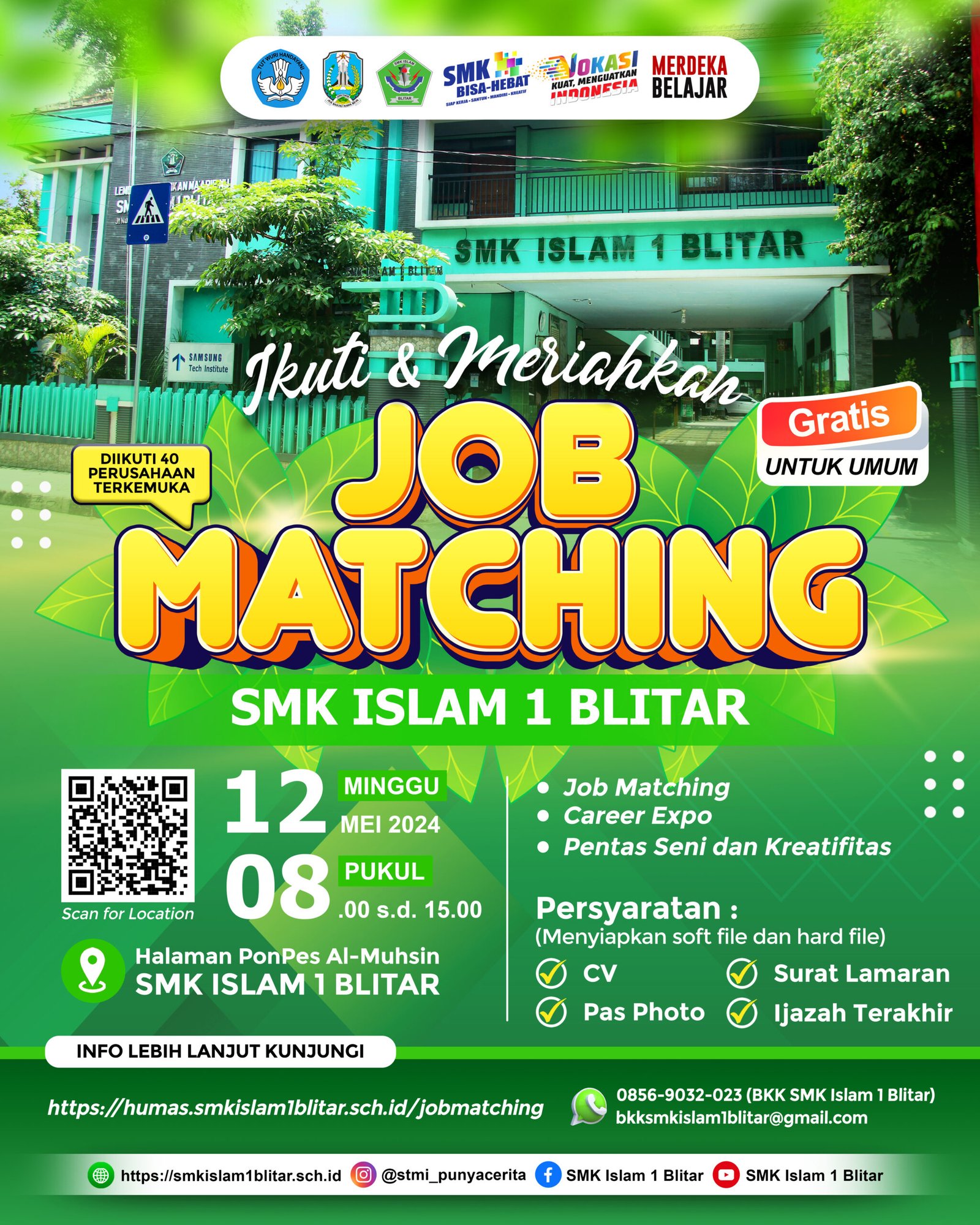 Info Job Matching SMK Islam 1 Blitar Tahun 2024