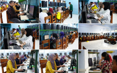 Ratusan Mahasiswa Universitas Terbuka Malang Ikuti Sistem Ujian Online di SMK Islam 1 Blitar