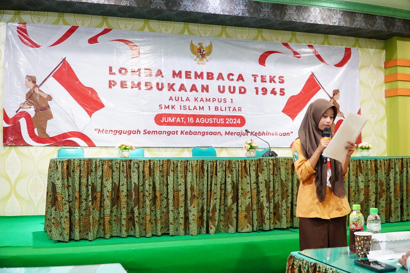 SMK Islam 1 Blitar Gelar Lomba Pembacaan UUD 1945 untuk Perkuat Cinta Tanah Air