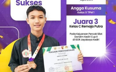 Angga Kusuma Raih Juara 3 Pencak Silat Kelas C Remaja Putra di Dandim Kediri Cup II