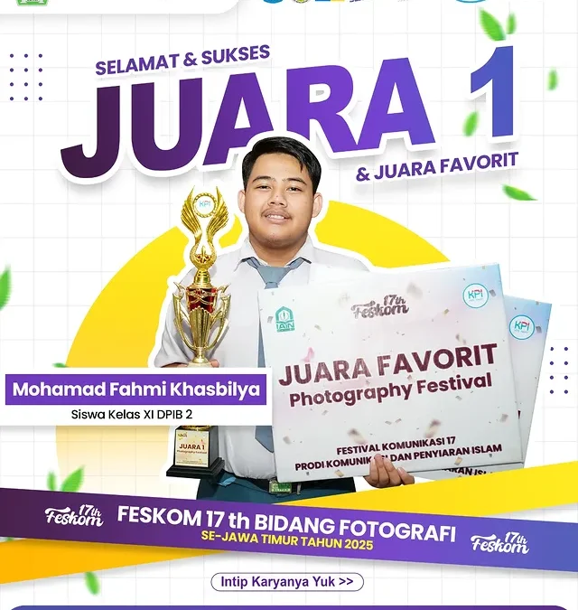 Selamat! Mohamad Fahmi Khasbilya Raih Juara 1 dan Juara Favorit Lomba Fotografi FESKOM ke-17 Tingkat Jawa Timur