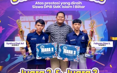 Syahrul dan Fabyan Harumkan Nama SMK Islam 1 Blitar di Ajang Nasional Autocad Competition Civil Carnival 9.0