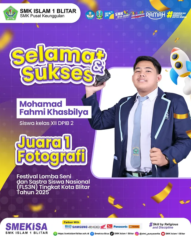 Mohamad Fahmi Khasbilya Raih Juara 1 Fotografi FLS2N Tingkat Kota Blitar 2025, Siap Melaju ke Tingkat Provinsi!