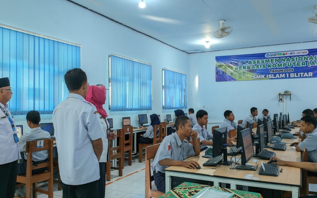 Pelaksanaan ANBK SMK Islam 1 Blitar Tahun 2025 Berjalan Lancar dan Tertib