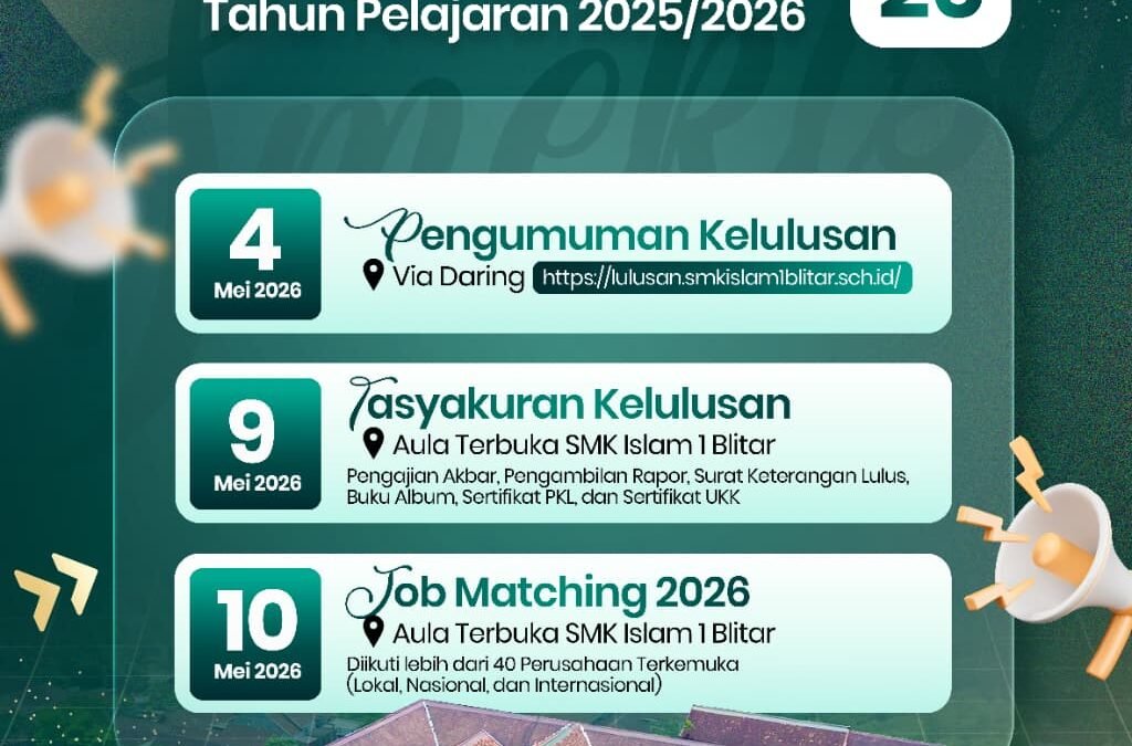 Agenda Kelas XII Tahun 2026